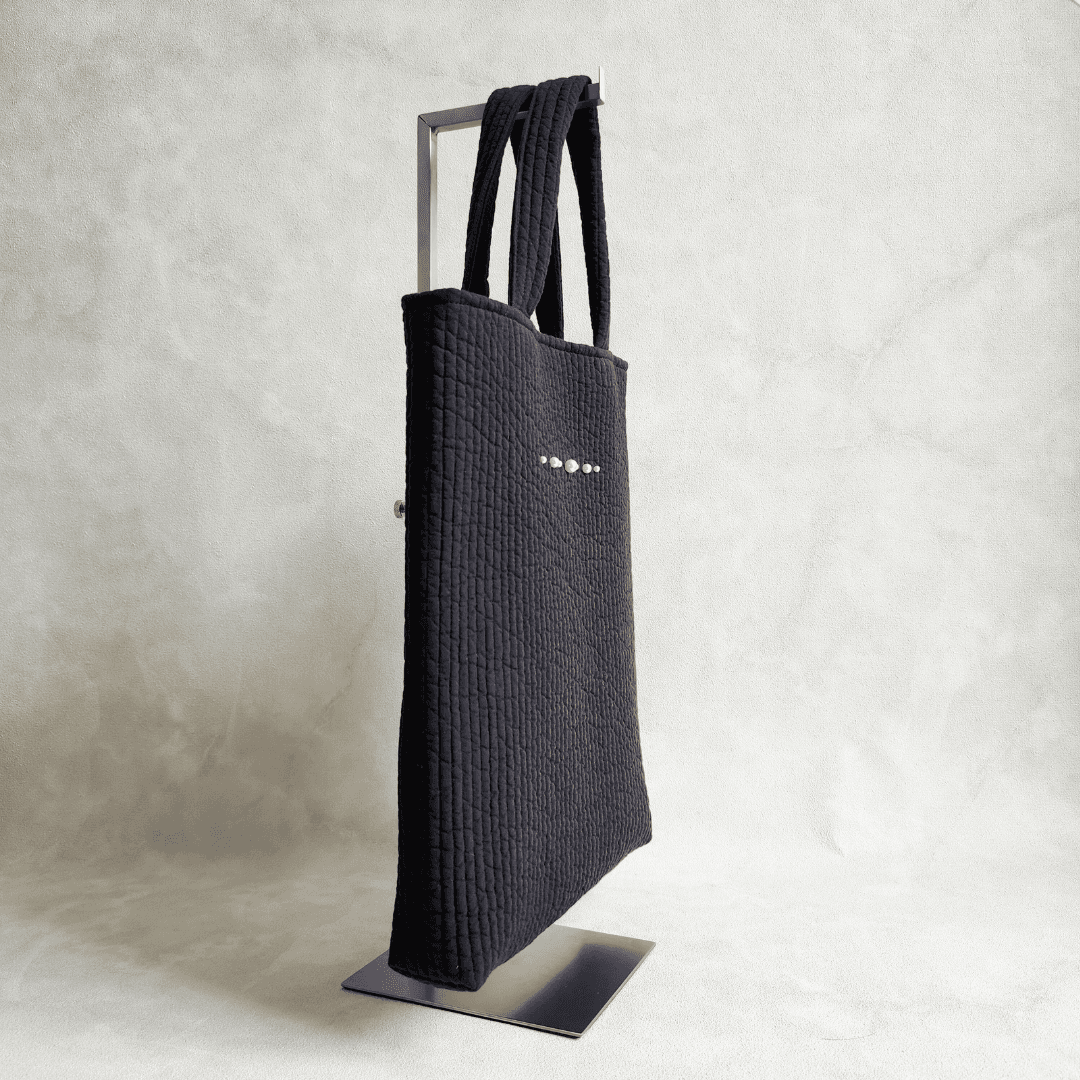 マチありフォーマルヌビバッグ ♡ A4・角2封筒が入る 裏地付き パール ブラック ネイビー サブバッグ イブル 丸洗い | 7枚目