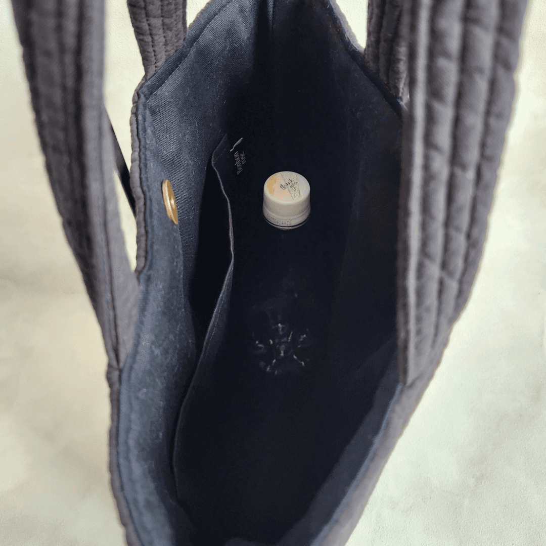 マチありフォーマルヌビバッグ ♡ A4・角2封筒が入る 裏地付き パール ブラック ネイビー サブバッグ イブル 丸洗い | 8枚目