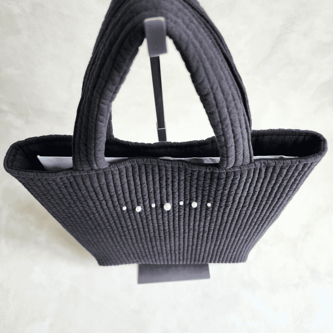 マチありフォーマルヌビバッグ ♡ A4・角2封筒が入る 裏地付き パール ブラック ネイビー サブバッグ イブル 丸洗い | 9枚目