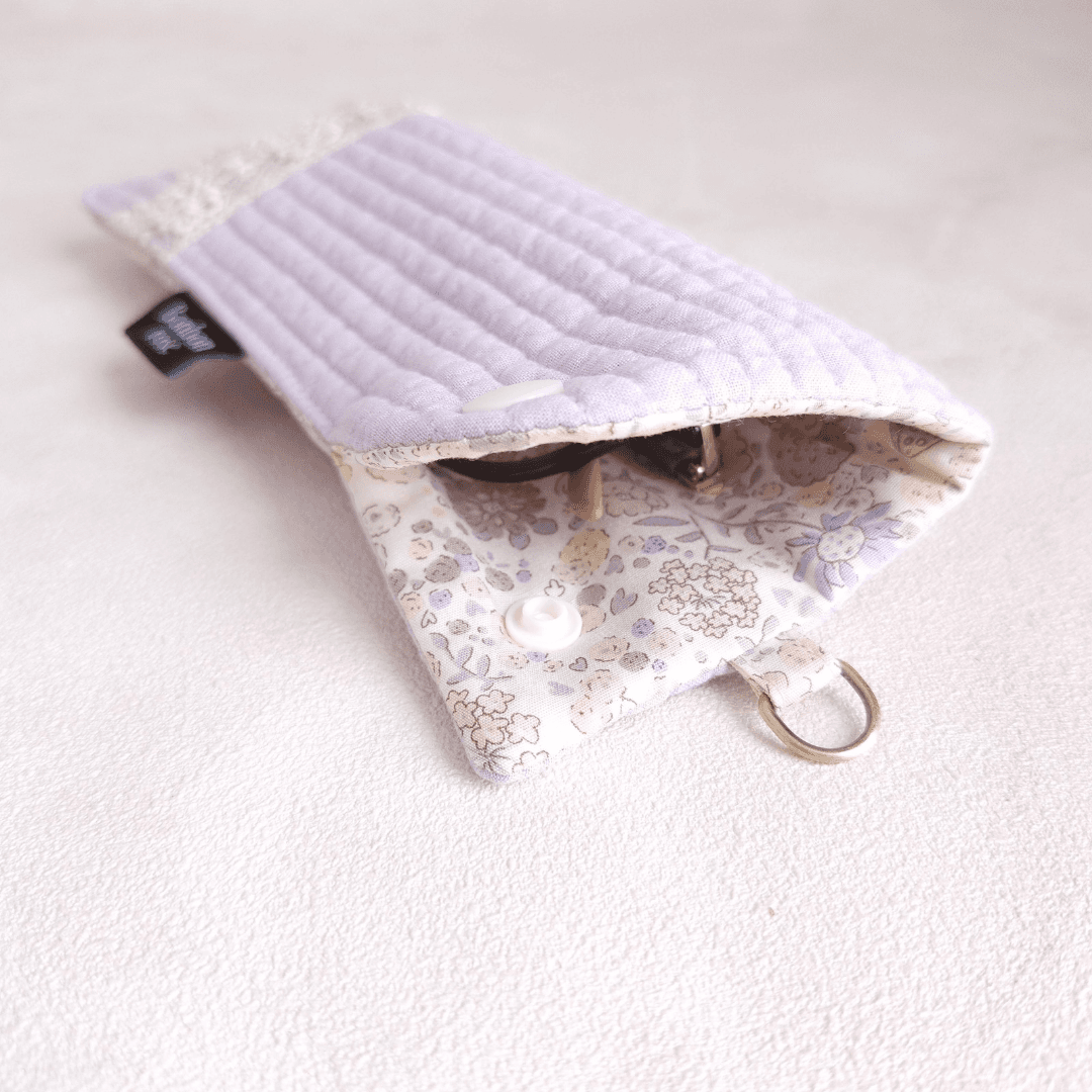 【母の日】軽くてやさしいヌビのメガネケース レース付き♡ スナップ開閉 マチなし イブル 韓国 丸洗い【送料無料】 | 7枚目