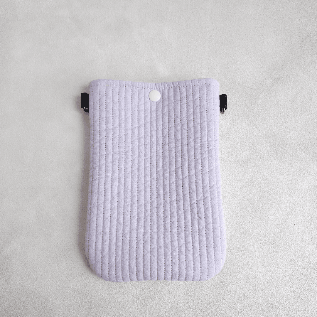 【母の日】上品レースのヌビスマホポーチ ショルダーベルト付き♡ スナップ開閉 マチなし イブル 韓国 丸洗い【送料無料】 | 4枚目