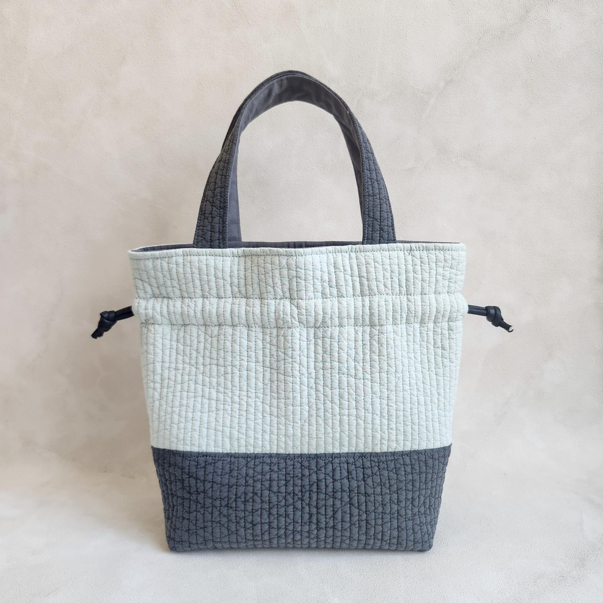 ふっくらヌビの巾着バッグ ♡ バイカラー ランチバッグ ハンドバッグ パール イニシャル刺繍 丸洗い 浴衣 韓国 | 13枚目