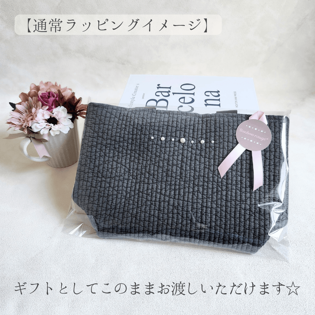 ゴッホ《星月夜》ヌビハンドバッグ ネイビー×マスタード サイドポケット付き♡ ヌビバッグ パール イニシャル刺繍 丸洗い | 12枚目
